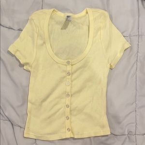 Yellow American apparel crop